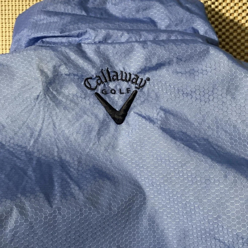 Vintage Callaway Golf Rip stop Microfiber Full Zip Windbreaker Jacket Men's Med